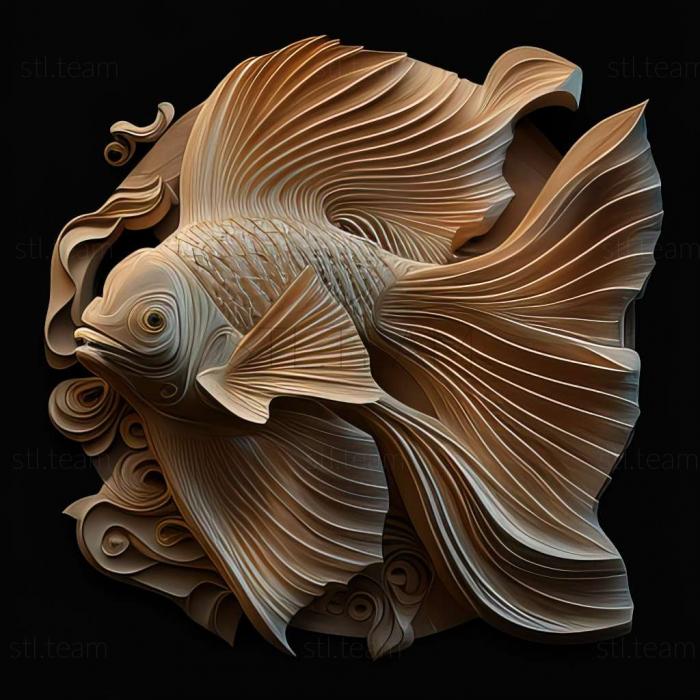 3D model Fantail fish (STL)